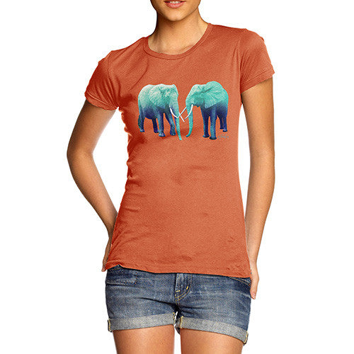 Women's Blue Elephants T-Shirt