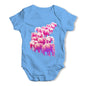 Pink Elephants On Parade Baby Grow Bodysuit