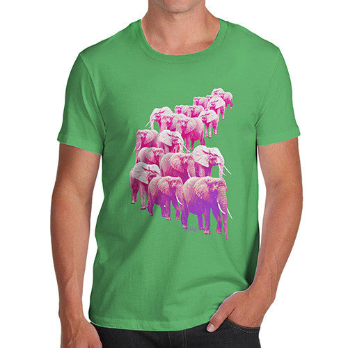 Men's Pink Elephants On Parade T-Shirt