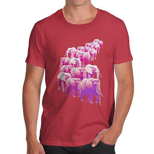 Men's Pink Elephants On Parade T-Shirt