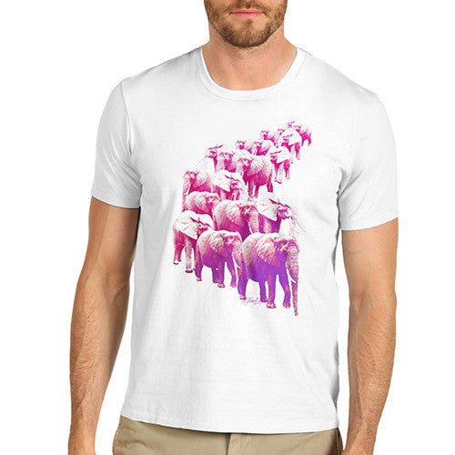 Men's Pink Elephants On Parade T-Shirt