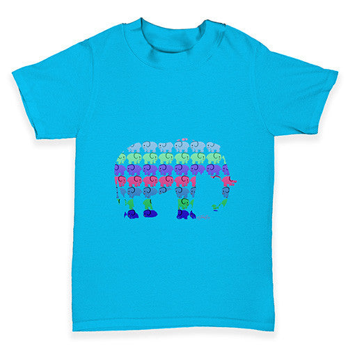 Elephants Pattern Baby Toddler T-Shirt