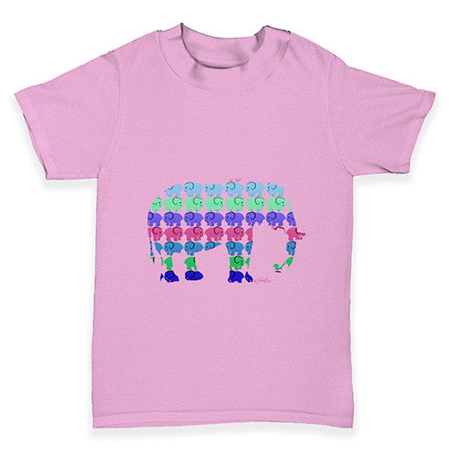 Elephants Pattern Baby Toddler T-Shirt