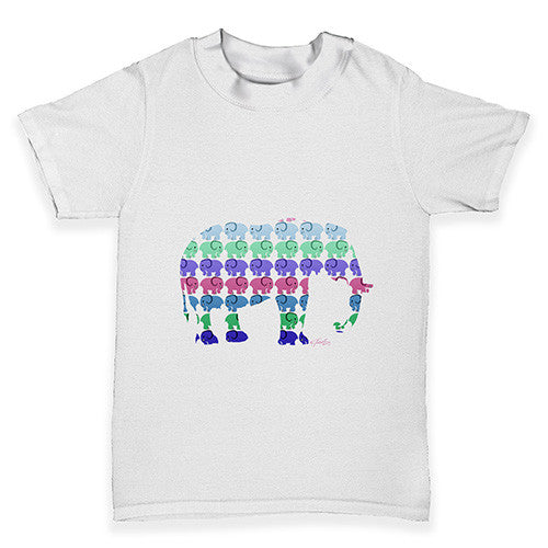 Elephants Pattern Baby Toddler T-Shirt