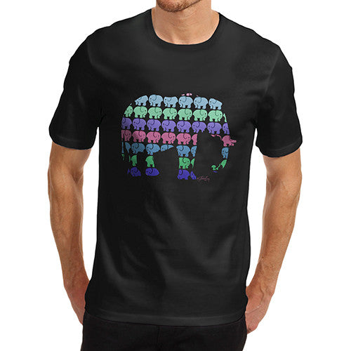 Men's Elephants Pattern T-Shirt