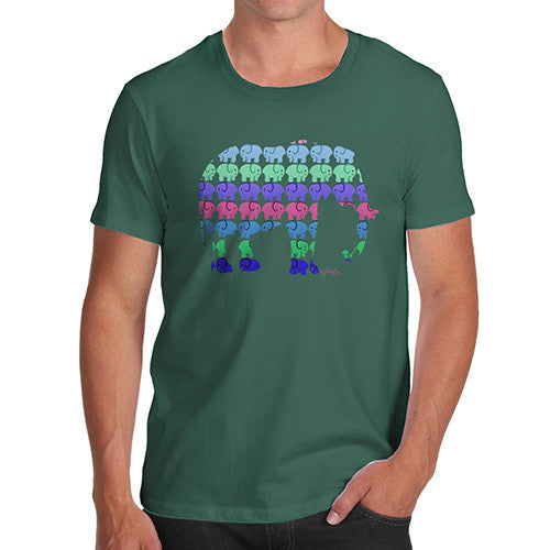 Men's Elephants Pattern T-Shirt