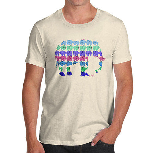 Men's Elephants Pattern T-Shirt