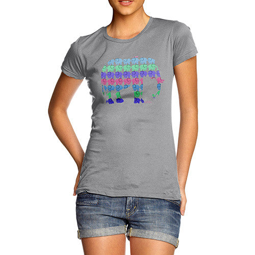 Women's Elephants Pattern T-Shirt