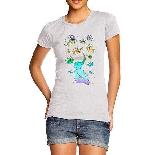 Women's Elephant Rainbow T-Shirt