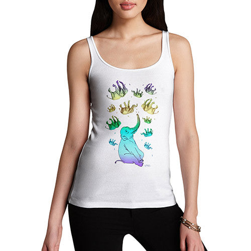 Women's Elephant Rainbow Tank Top