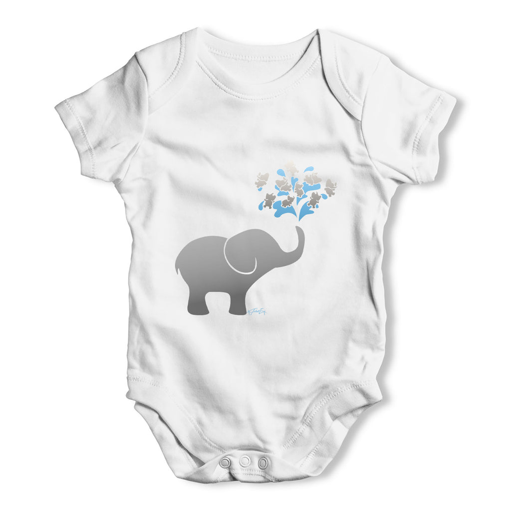 Elephant Fountain Baby Grow Bodysuit