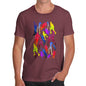 Men's Basketball Rainbow Pattern T-Shirt