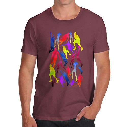 Men's Basketball Rainbow Pattern T-Shirt