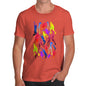 Men's Basketball Rainbow Pattern T-Shirt