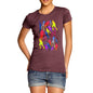 Women's Basketball Rainbow Pattern T-Shirt