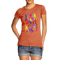 Women's Basketball Rainbow Pattern T-Shirt