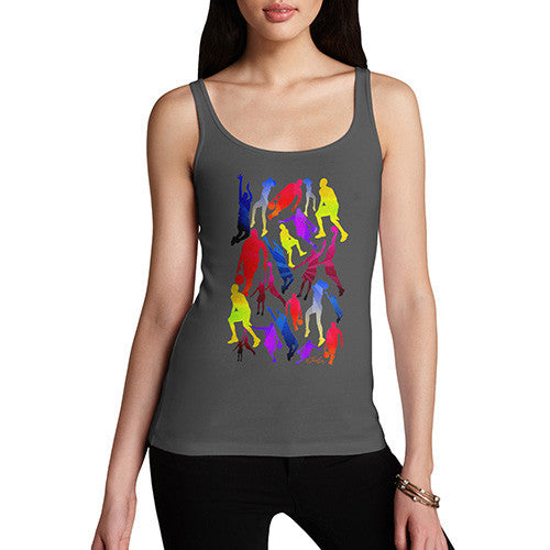 Women's Basketball Rainbow Pattern Tank Top