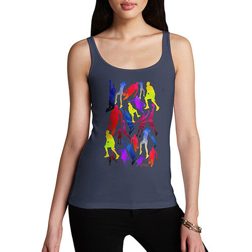 Women's Basketball Rainbow Pattern Tank Top