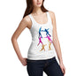 Women's Rainbow Fencing Pattern Tank Top