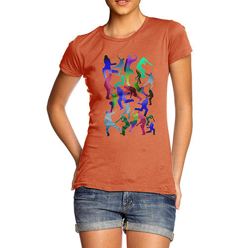 Women's Cricket Silhouette Pattern T-Shirt