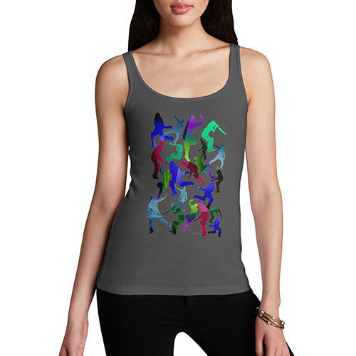 Women's Cricket Silhouette Pattern Tank Top