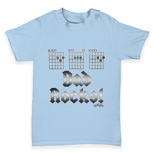 Dad Rocks Fretboard Baby Toddler T-Shirt