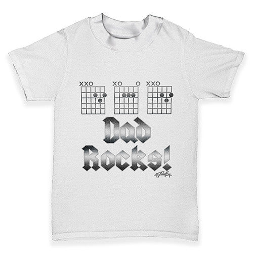 Dad Rocks Fretboard Baby Toddler T-Shirt