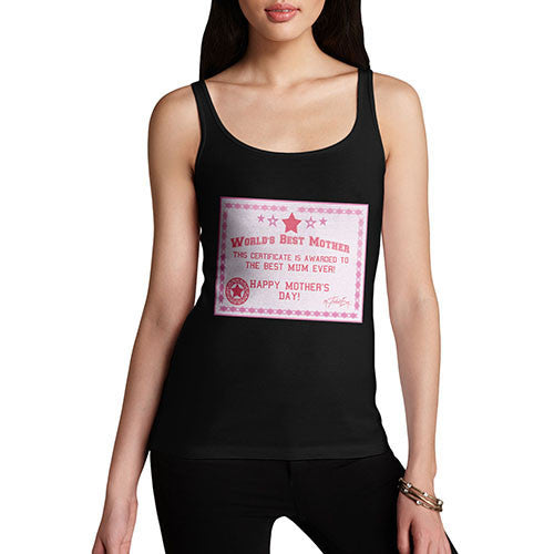 Women's World's Best Mother Certificate Tank Top