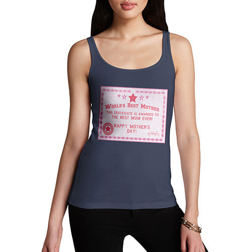 Women's World's Best Mother Certificate Tank Top