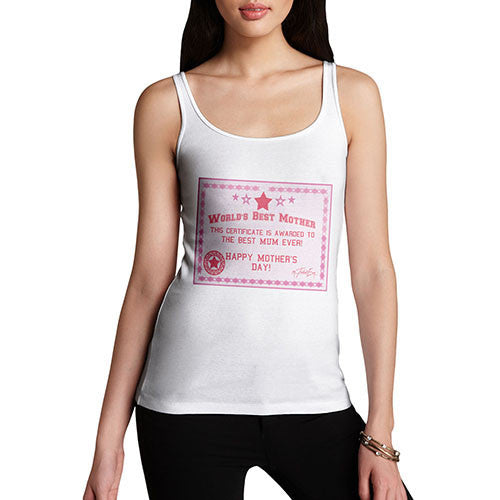 Women's World's Best Mother Certificate Tank Top