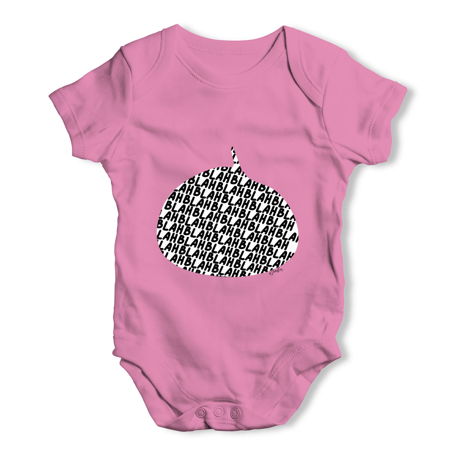 Blah Blah Blah Speech Bubble Baby Grow Bodysuit