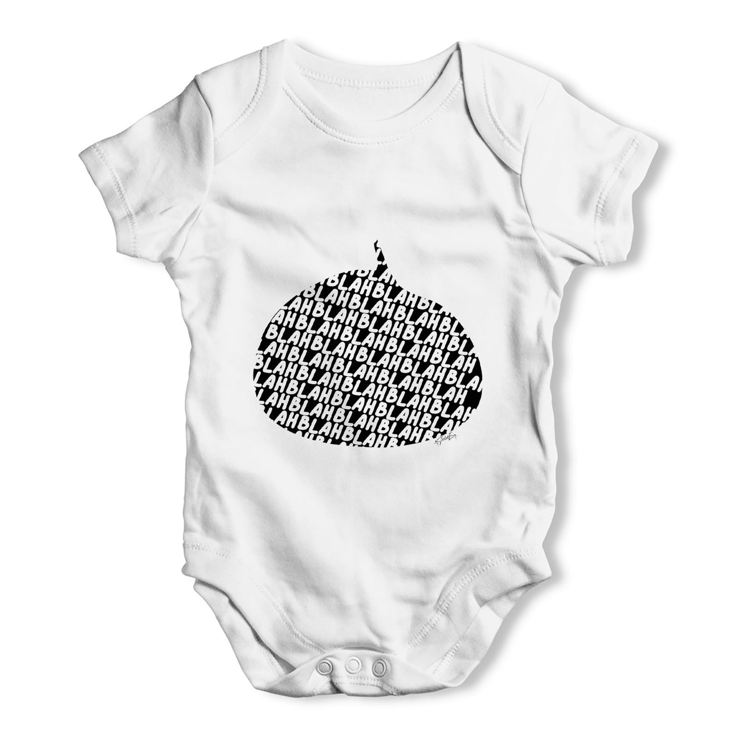 Blah Blah Blah Speech Bubble Baby Grow Bodysuit