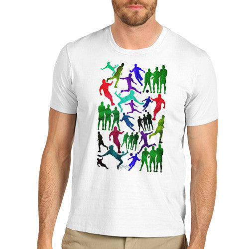 Men's Soccer Football Silhouettes T-Shirt