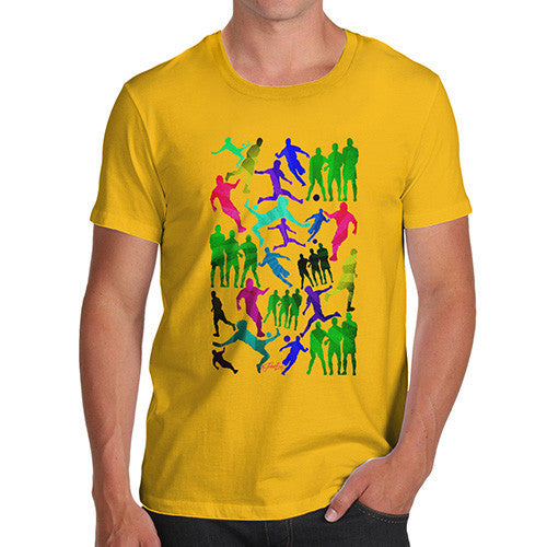 Men's Soccer Football Silhouettes T-Shirt