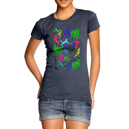 Women's Soccer Football Silhouettes T-Shirt