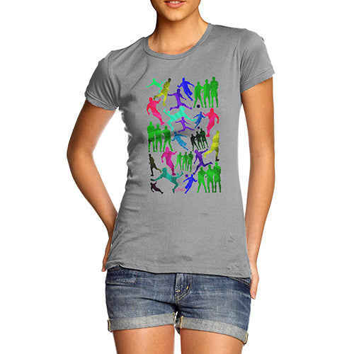 Women's Soccer Football Silhouettes T-Shirt