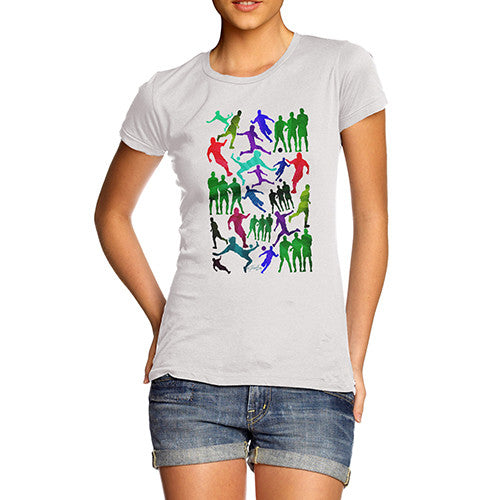 Women's Soccer Football Silhouettes T-Shirt