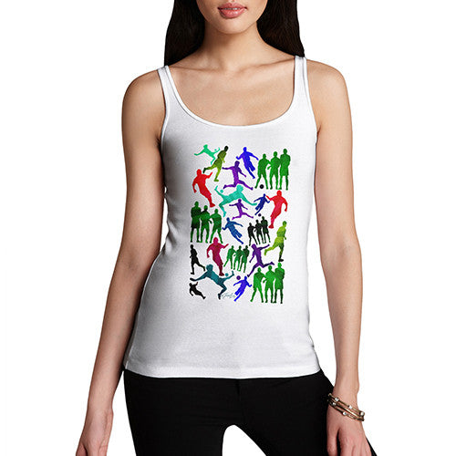 Women's Soccer Football Silhouettes Tank Top