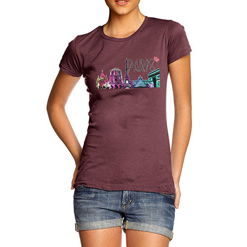 Women's Love Paris Landmarks T-Shirt