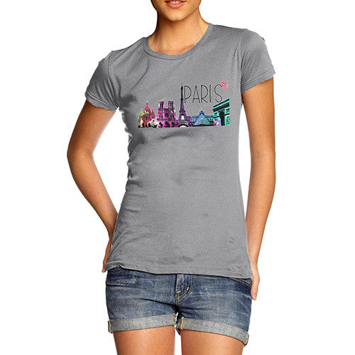 Women's Love Paris Landmarks T-Shirt