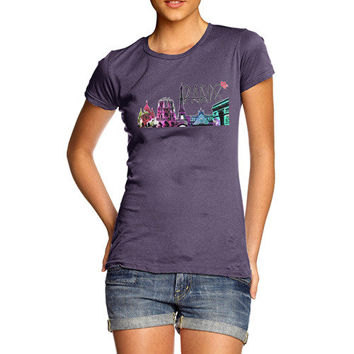 Women's Love Paris Landmarks T-Shirt