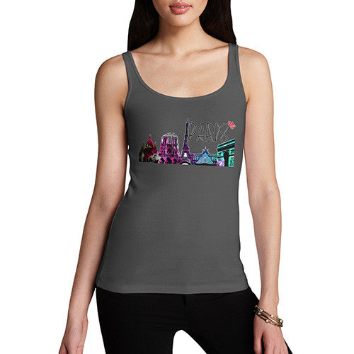 Women's Love Paris Landmarks Tank Top