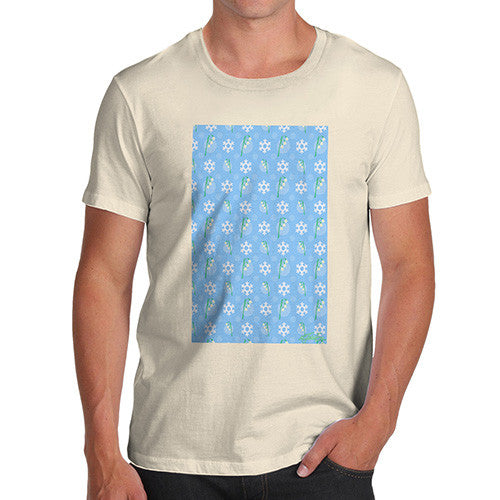 Men's Flowers And Snowflake Pattern T-Shirt