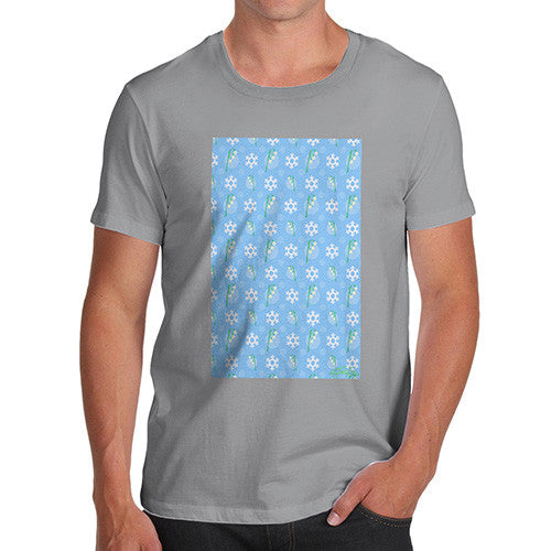 Men's Flowers And Snowflake Pattern T-Shirt
