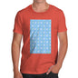 Men's Flowers And Snowflake Pattern T-Shirt