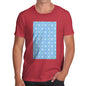 Men's Flowers And Snowflake Pattern T-Shirt