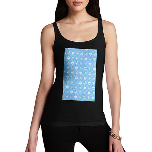 Women's Flowers And Snowflake Pattern Tank Top