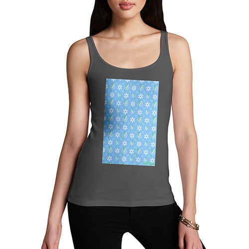 Women's Flowers And Snowflake Pattern Tank Top