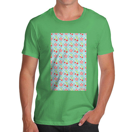 Men's Cherry Blossom Pattern T-Shirt