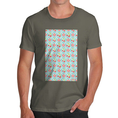 Men's Cherry Blossom Pattern T-Shirt